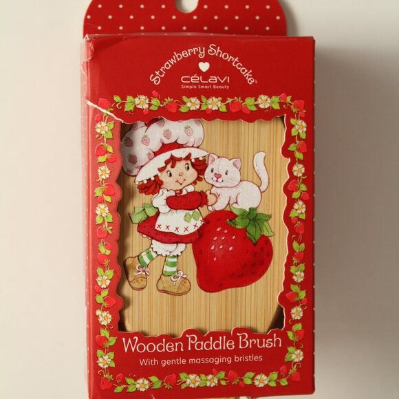 Strawberry Shortcake Wooden Paddle Brush Calavi - Picture 2 of 5